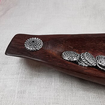 Knottriga antiksilverfärgade pärlkåpor 15 mm, 10 st