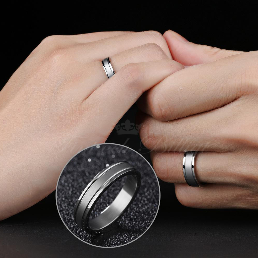 Ring Lineært design - Mat og Højpolered Design 4mm 6mm - 5