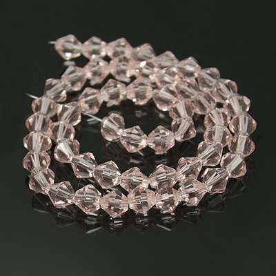Glaspärlor bicone rosa 4mm ca 80st - 2