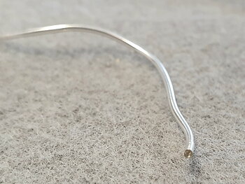 French wire 1.2 mm outer dimension, silver colored, approx. 30cm