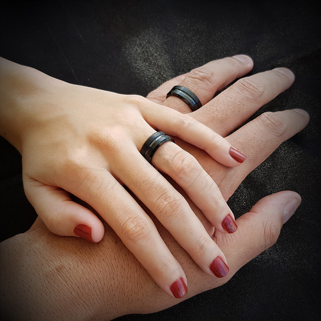 Ring Nightpath - Tungstensring Läcker Mattsvart Finish 8mm - 2