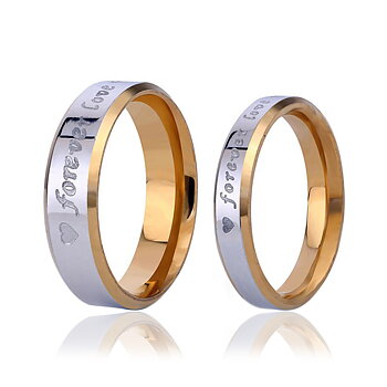 Forlovelsesring Forever Love - 18K Forgyldt Parringe 316L