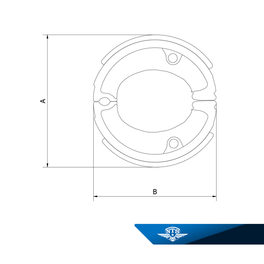 Bremsbacken für Crescent/Mustang 90mm - J1042 - 4