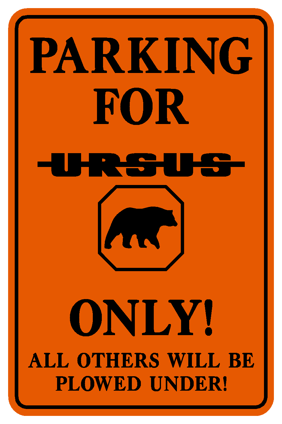 Metallskylt-Ursus