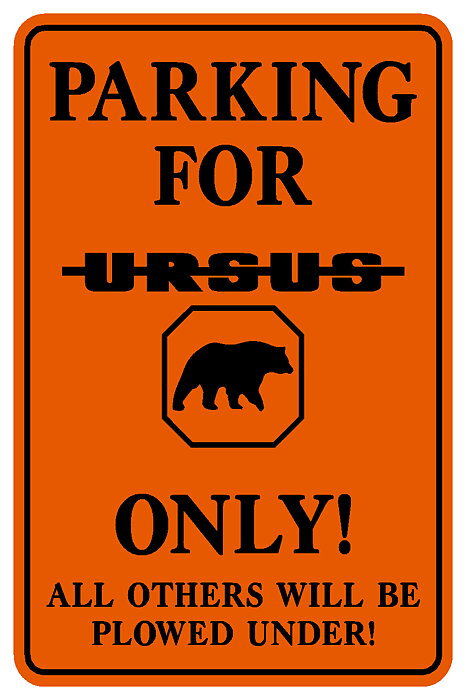 Metallskylt-Ursus