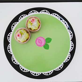 Bricka rund 35 cm, Prinsesstårta 