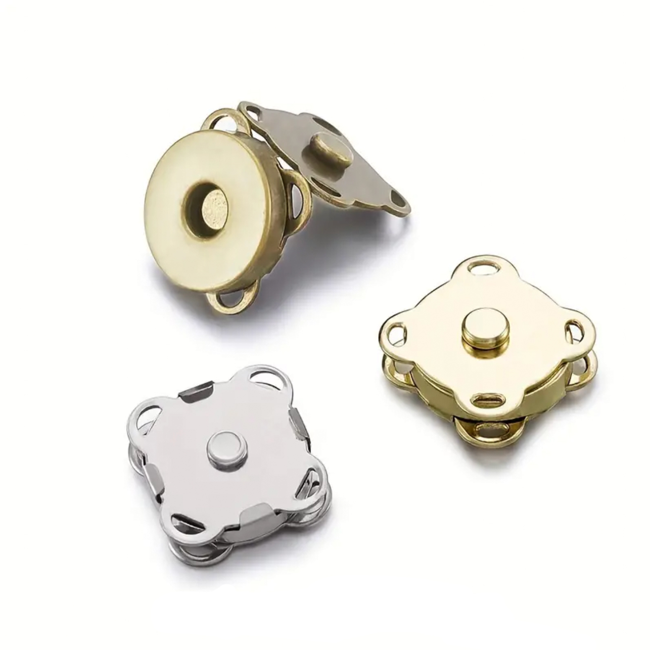 Magnetlås av metall, antikguld - 4