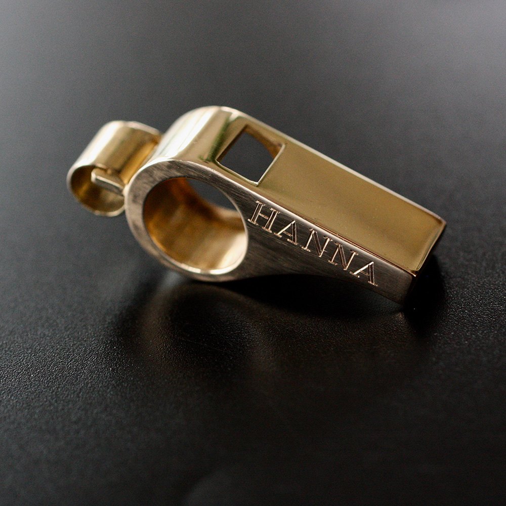 Whistle blower - 18 kt gold pendant - 2