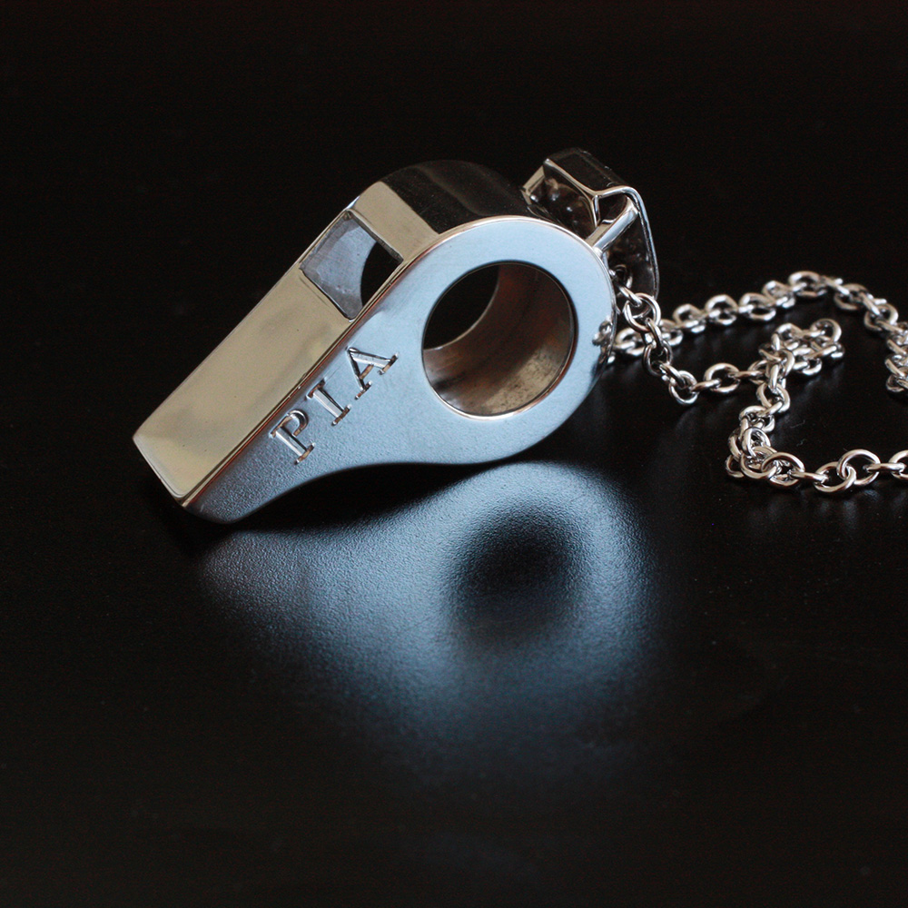 Whistle blower - 18 kt gold pendant - 4