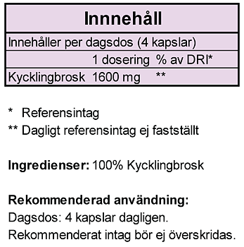 Kycklingbrosk, 120 kapslar