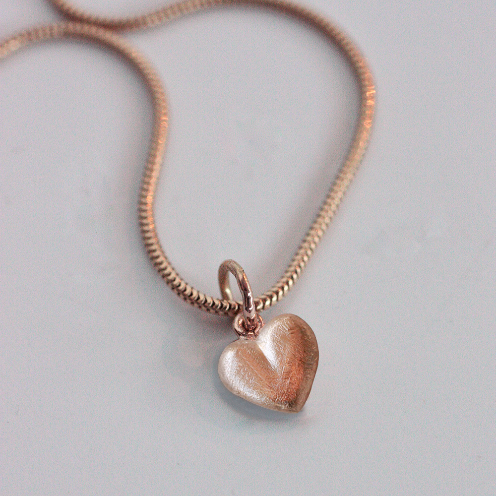 Kompass - massive 18 kt gold heart - 3