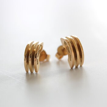 Cylinder - 18 ct gold earrings
