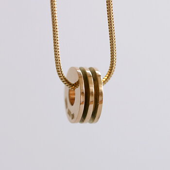 Cylinder - 18 kt gold pendant