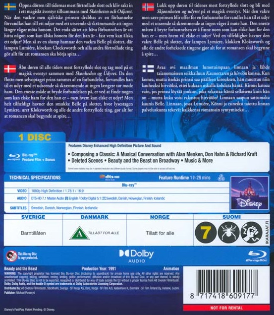 Skönheten Och Odjuret (Disney) (Blu-ray) - 2