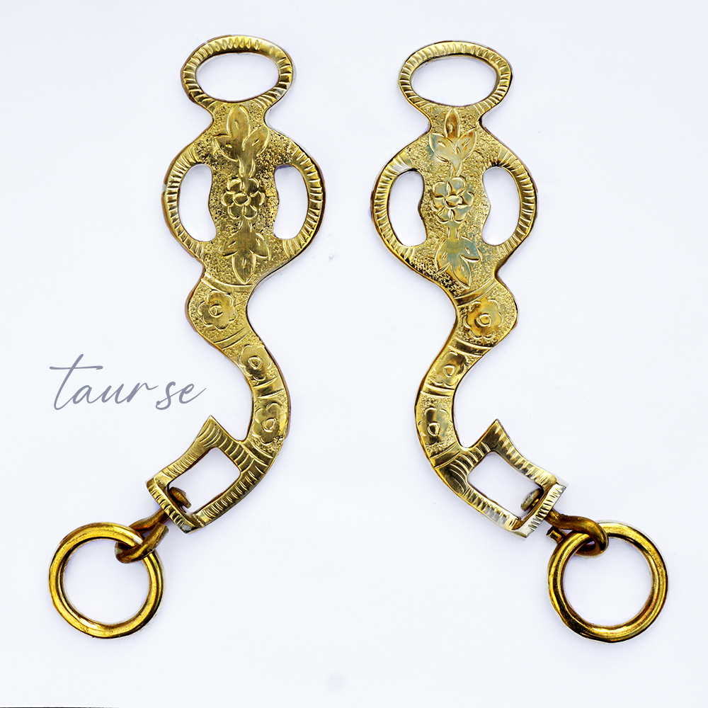Hackamore shanks - Baroque, gold