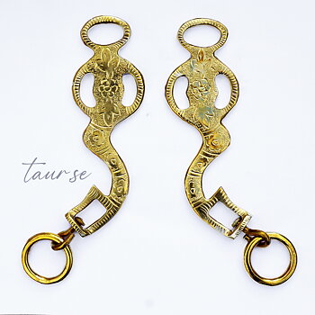 Hackamore shanks - Baroque, gold