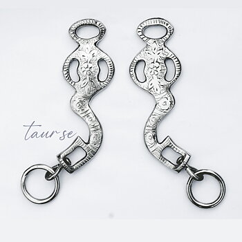 Hackamore shanks - Baroque, silver
