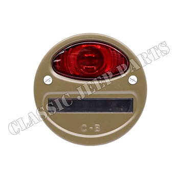 Tail light left 6 volt  WILLYS MB MBT C-B script