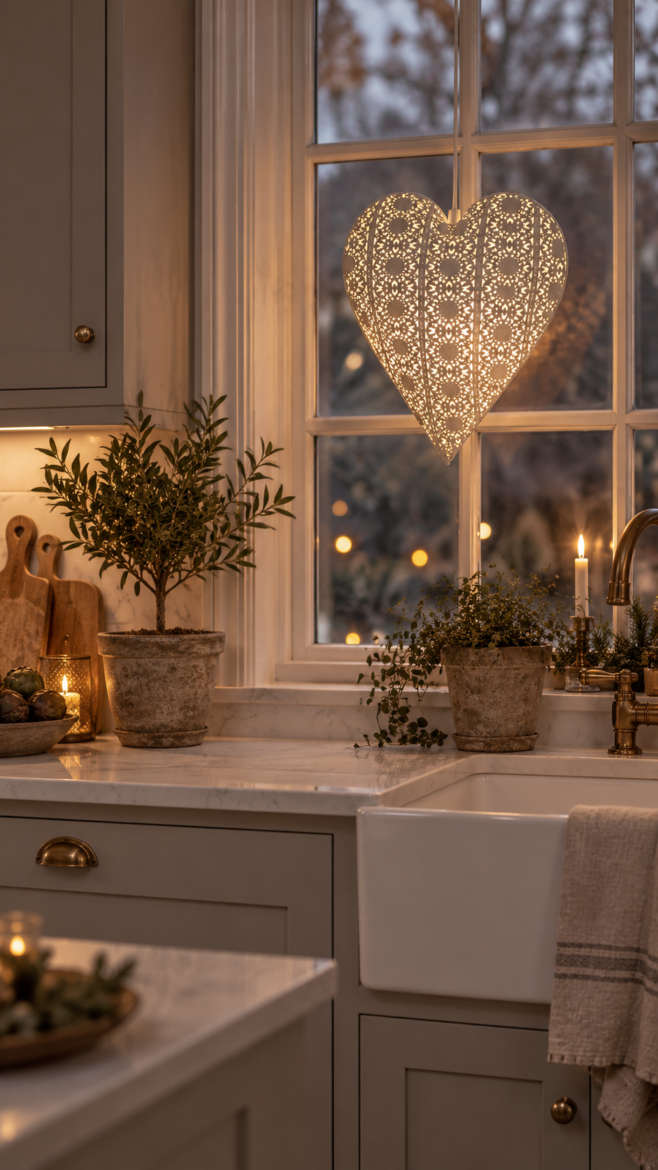 Heart Lamp - White