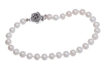 Kleines Süßwasserperlen-Armband 5-6 mm