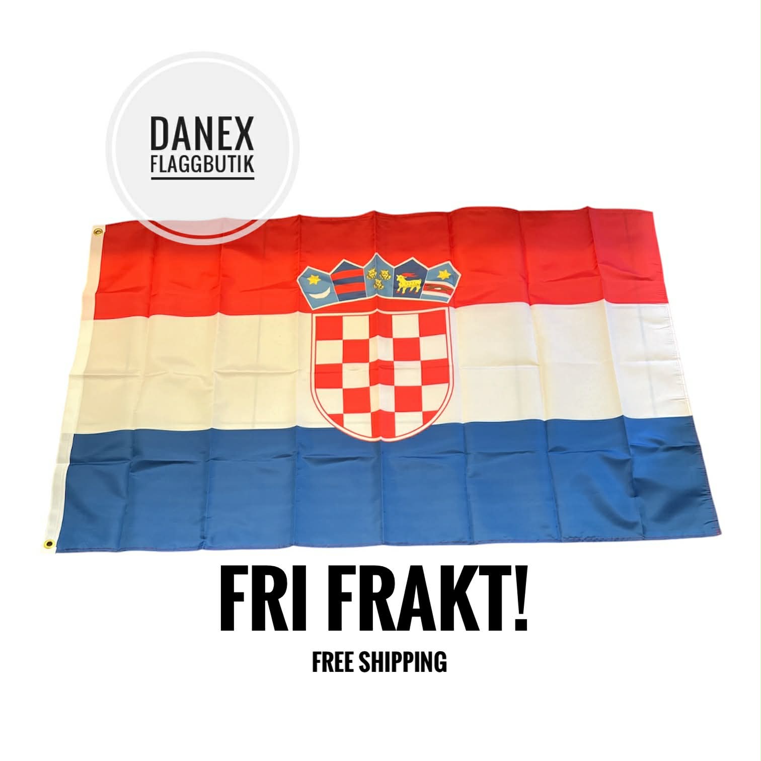 Kroatien nationsflagga 