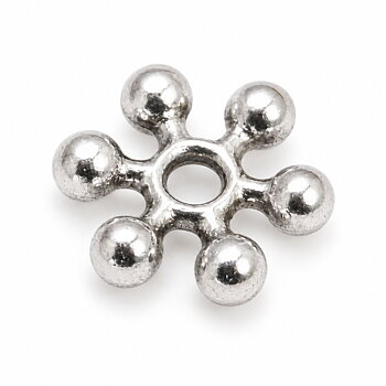 Snöflinga mellanpärla 7 mm silverfärgad 50 st