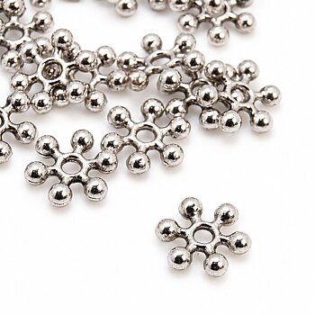 Snöflinga mellanpärla 7 mm silverfärgad 50 st