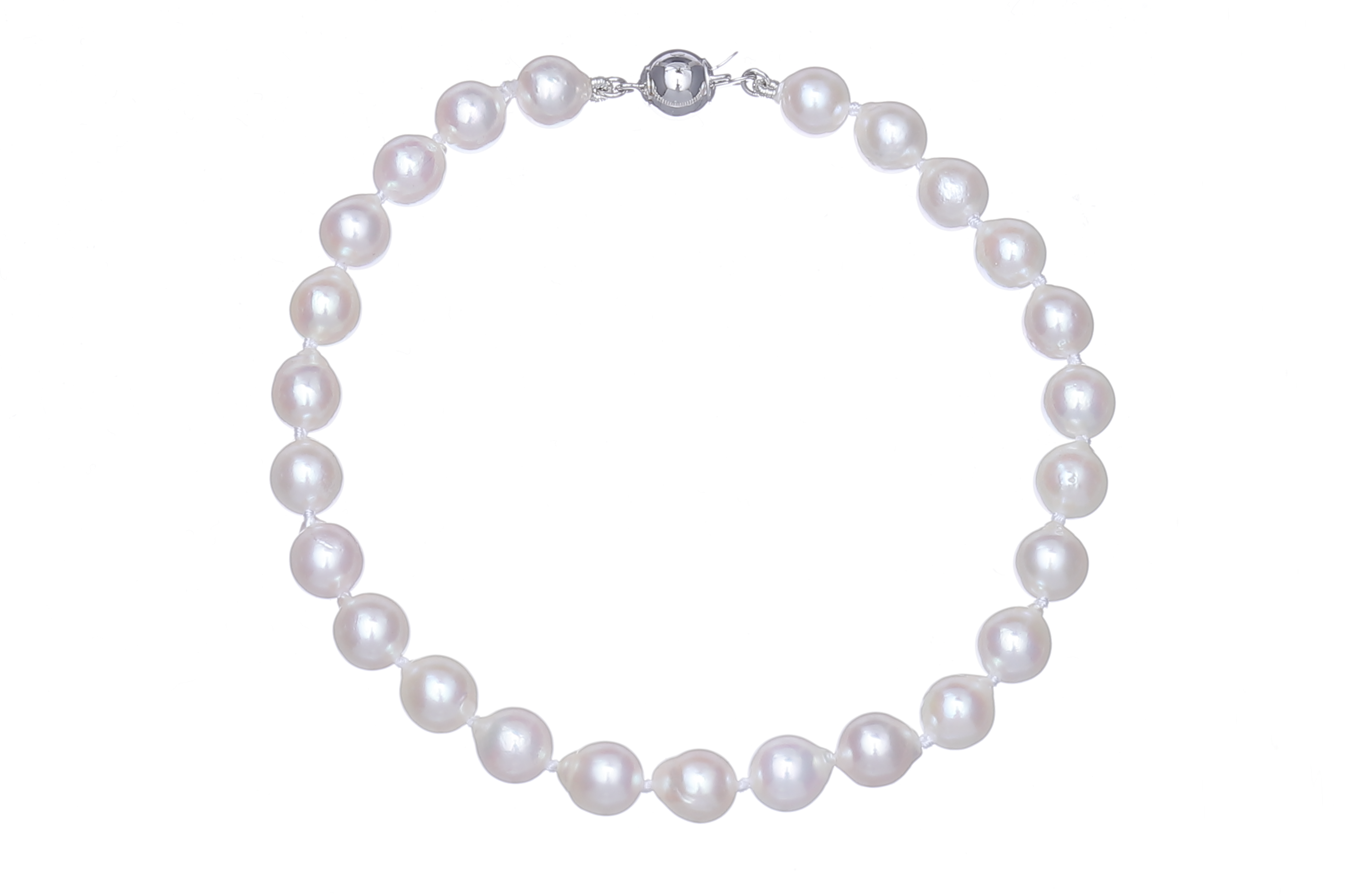 Akoya pearl bracelet set with white gold clasp 6-6.5mm - 4