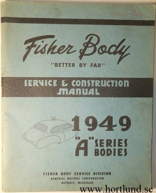 1949-52 Fisher Body Service & Construction Manual "A" Series Pontiac Chevrolet Oldsmobile original