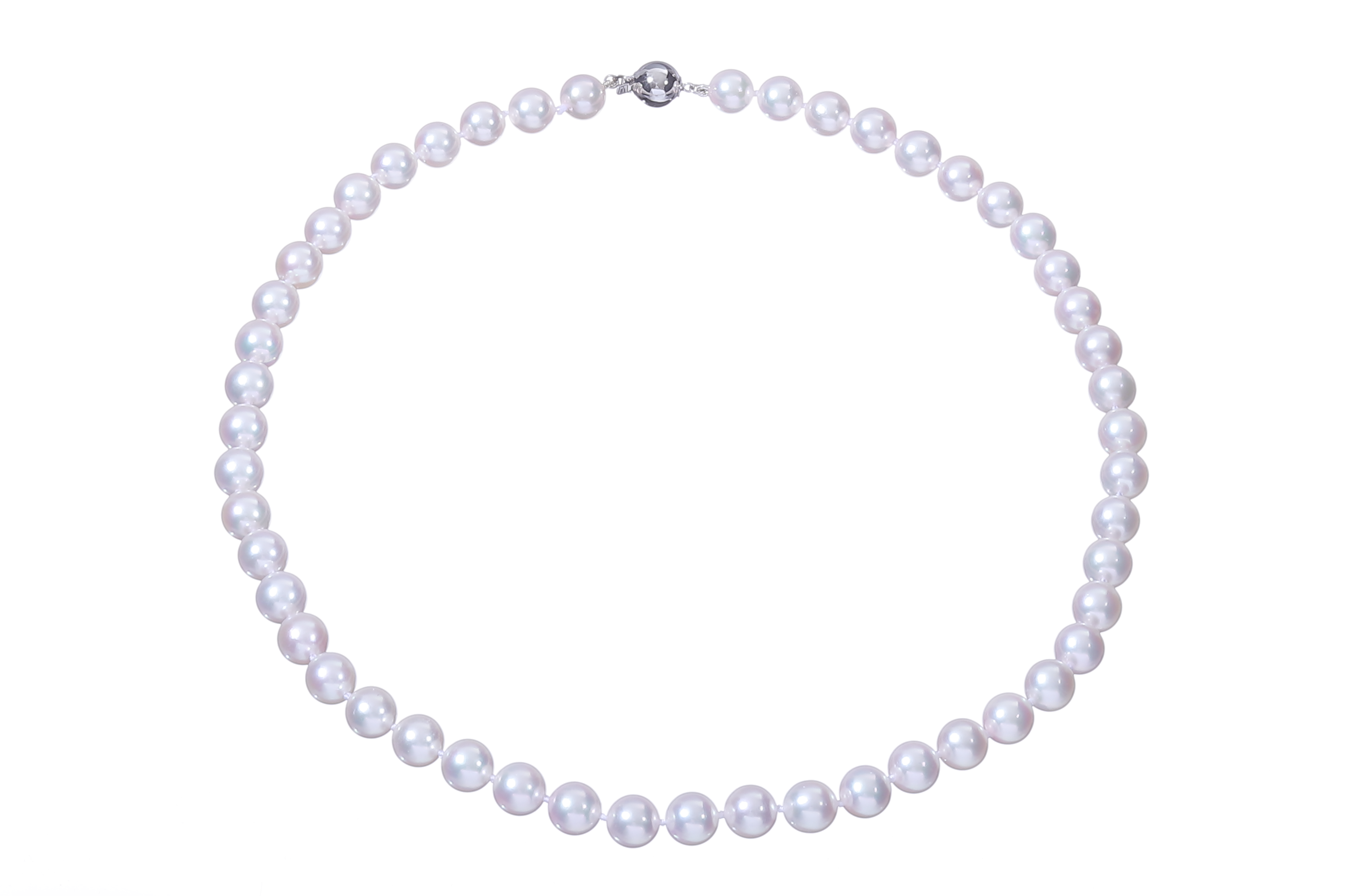 SOLD-OUT! Perlenkette-Akoya in AAA-Qualität mit Weißgoldverschluss 7.5–8 mm - 4