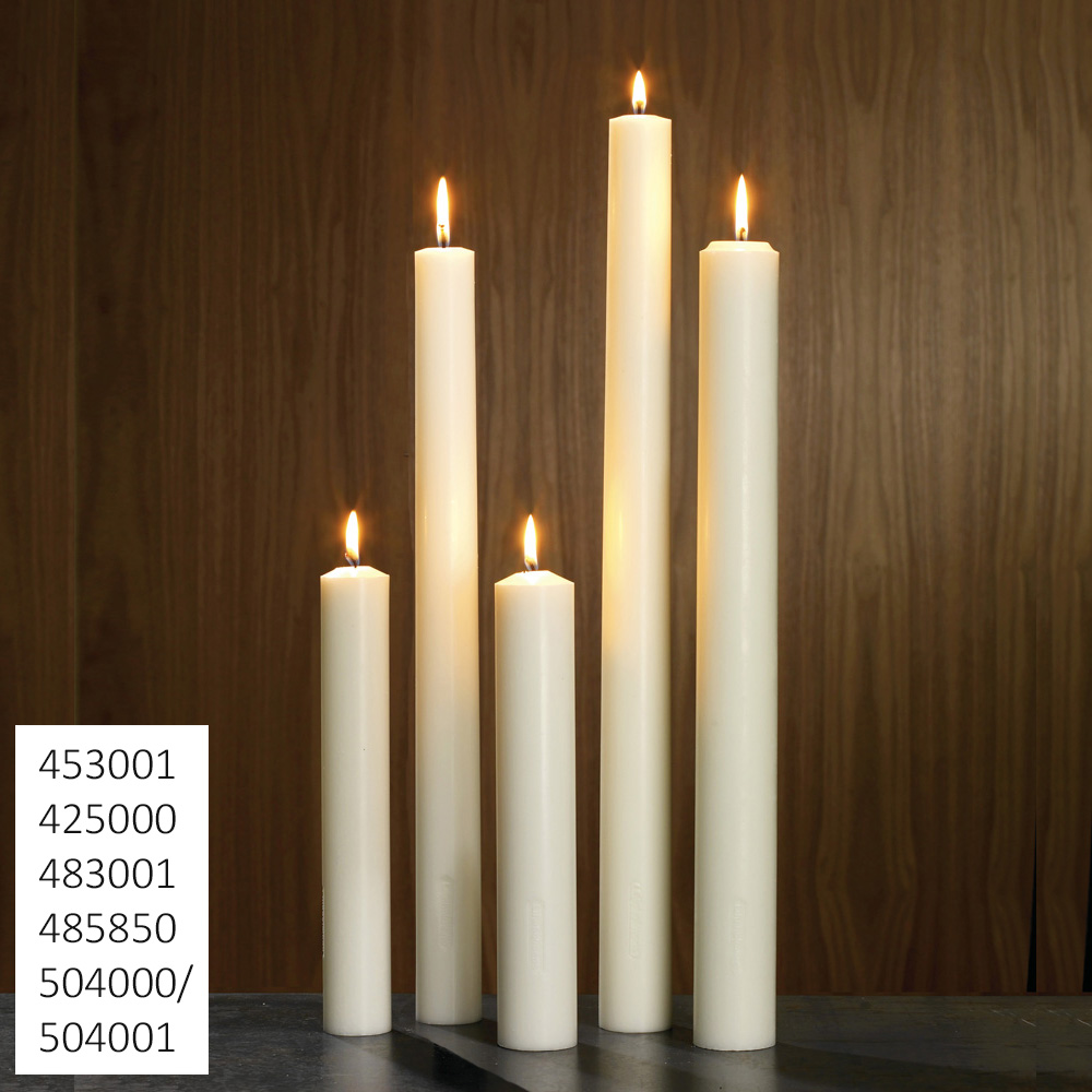 Altarljus 45x300 mm med borrat hål 10x40mm