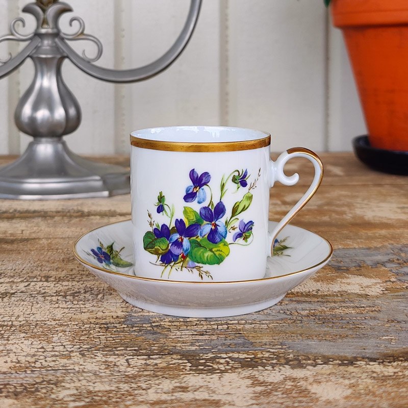 Viol kaffekopp från Hackefors 