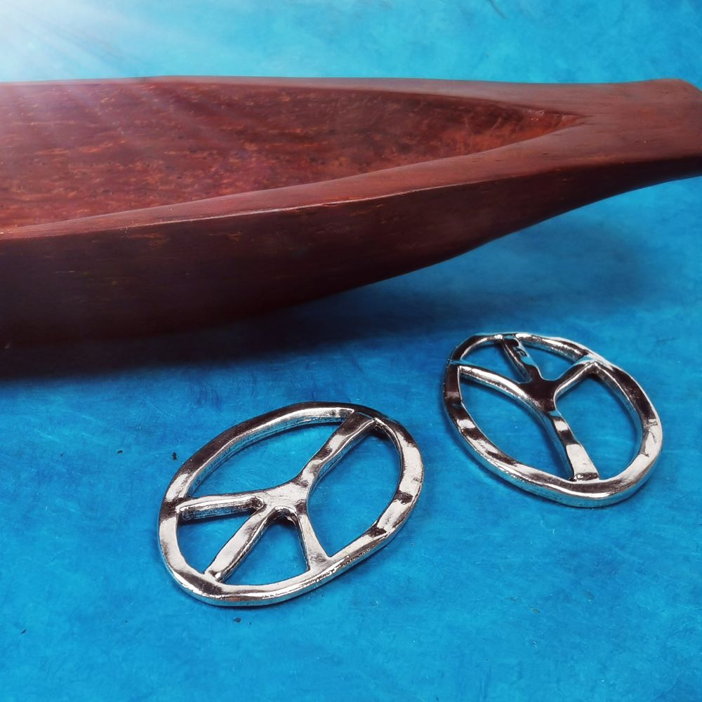 Peaceberlock 43 mm silverfärgad 2 st - 2