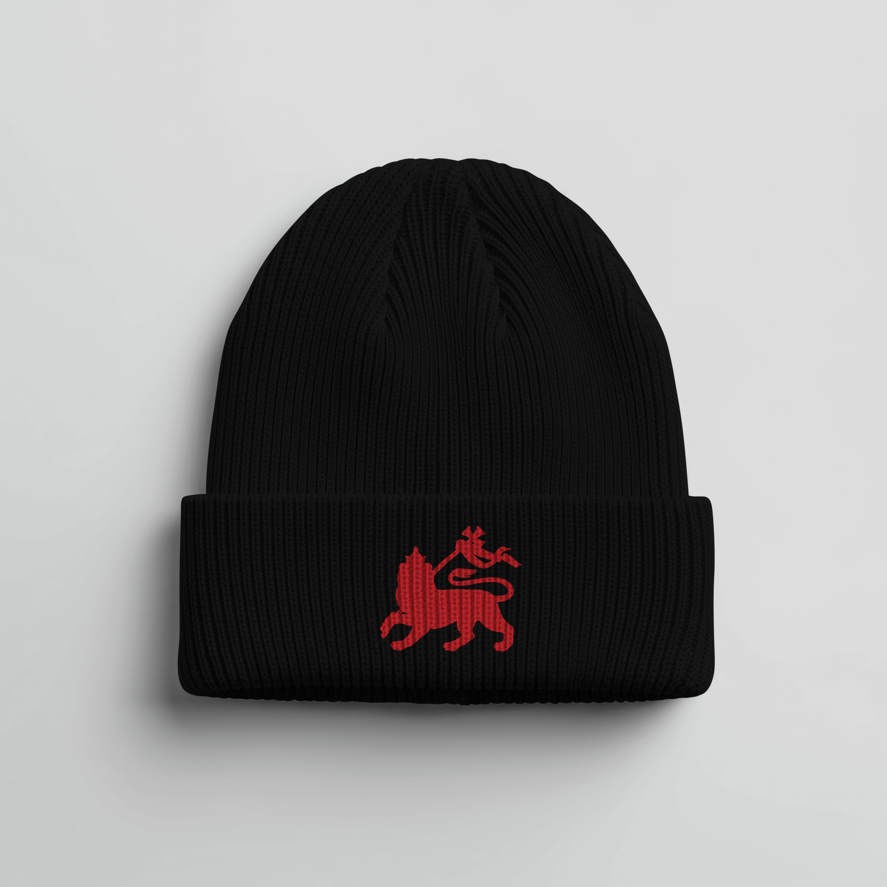 Conquering Lion Red Beanie 