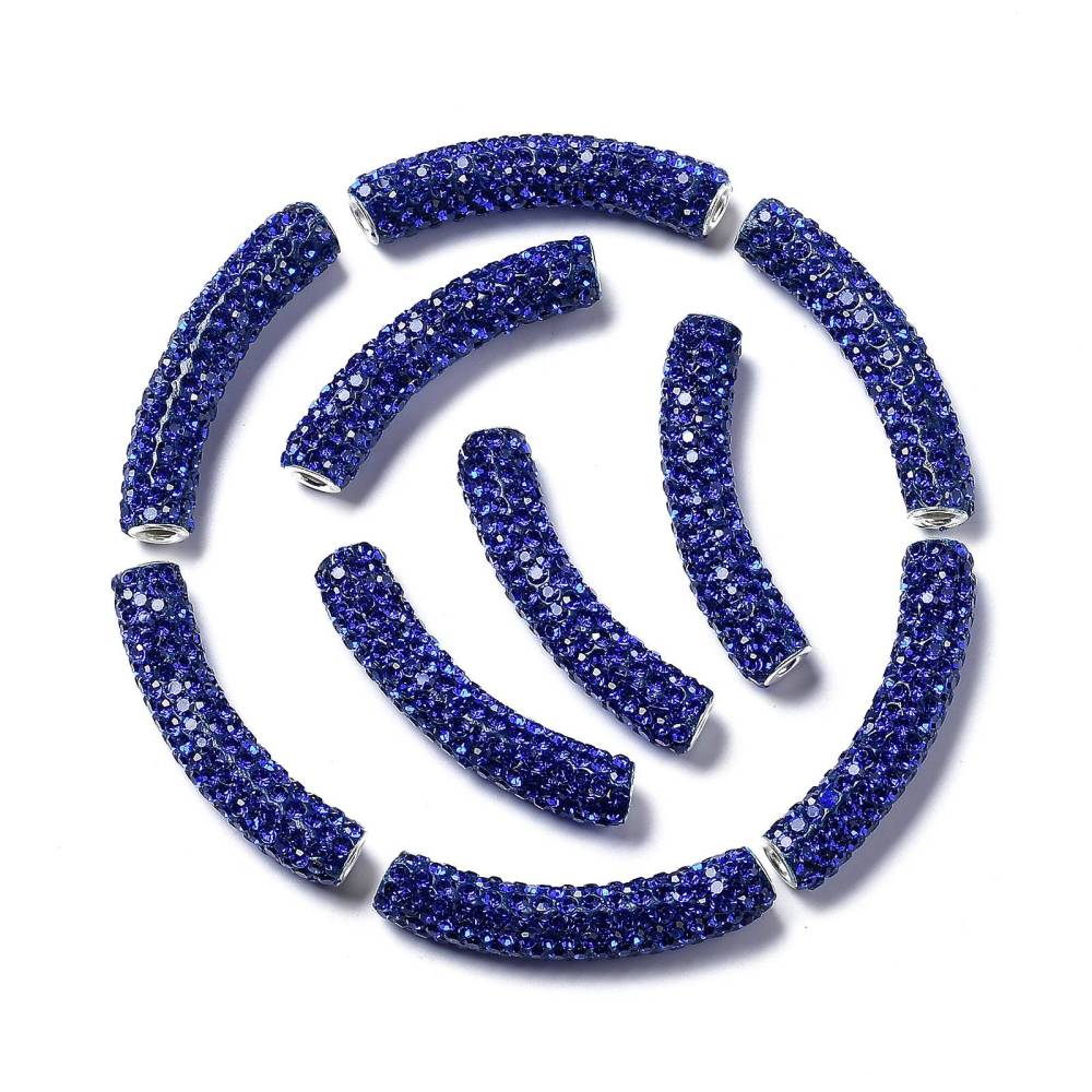 Rhinestone tube darkblue - 2