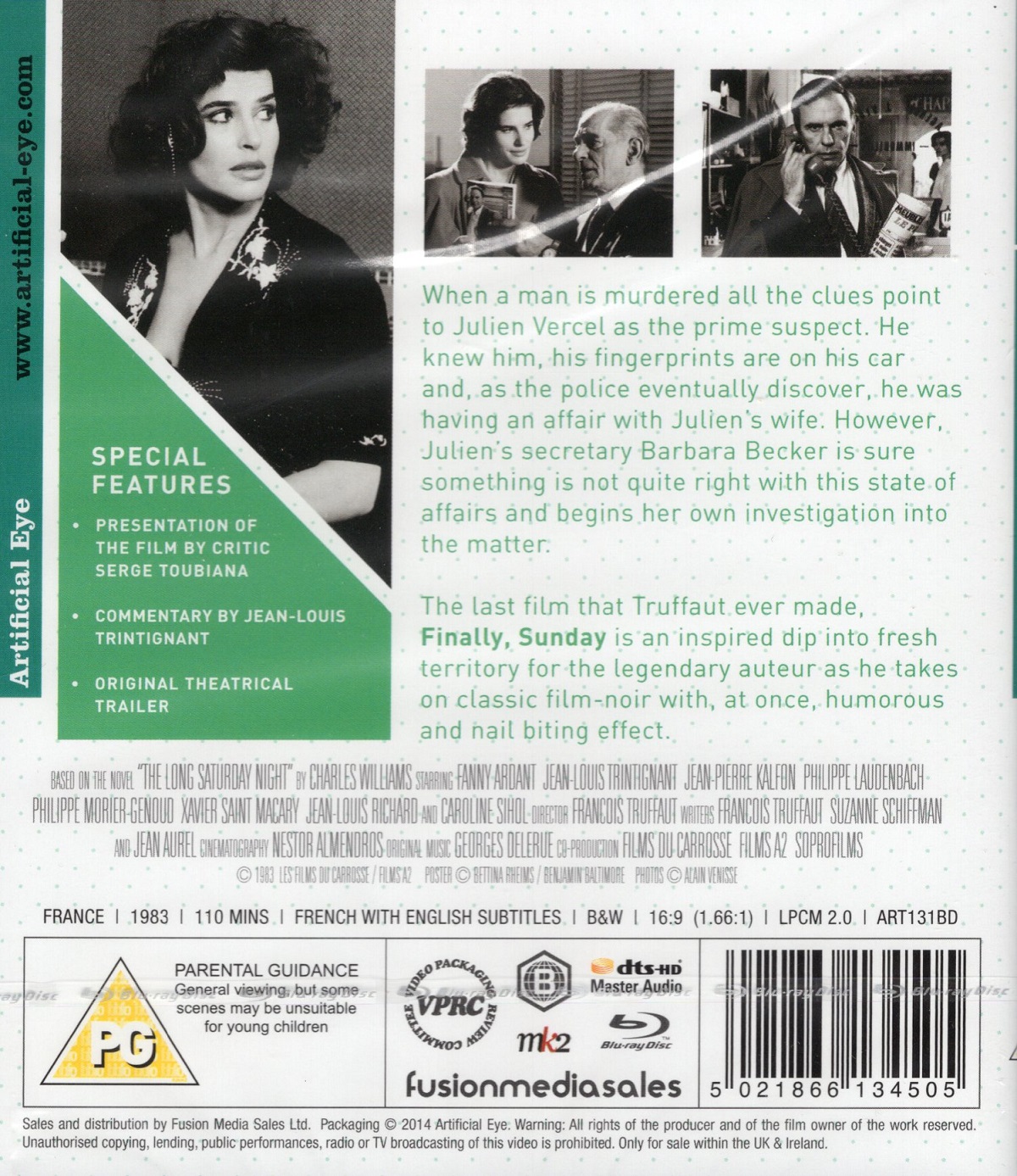 Finally, Sunday (ej svensk text) (Blu-ray) - 2