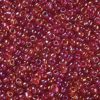 Seedbeads 8/0 röd med pärlglans