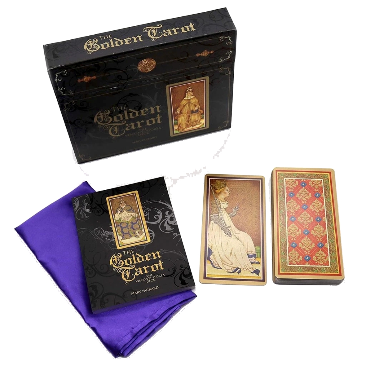 Golden Tarot The Visconti Sforza Deck inc Box-Book-78 cards Mary Packard 2013