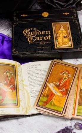 Golden Tarot The Visconti Sforza Deck inc Box-Book-78 cards Mary Packard 2013 - 2