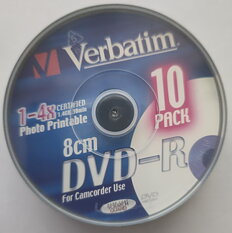 Verbatim 8cm DVD-R 4x, printable, 10 pack