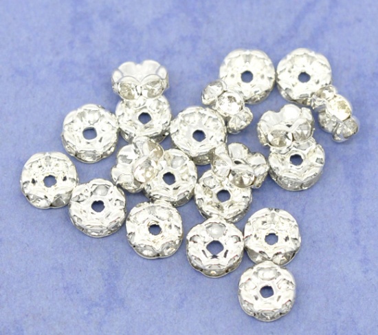 strassrondell, Silver 8 mm wave  Clear - 2