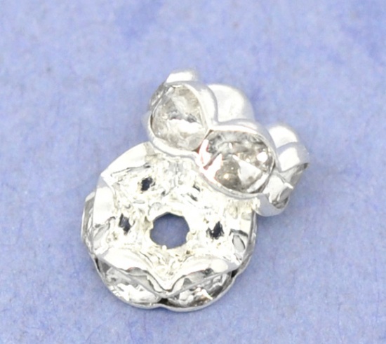 strassrondell, Silver 8 mm wave  Clear - 3