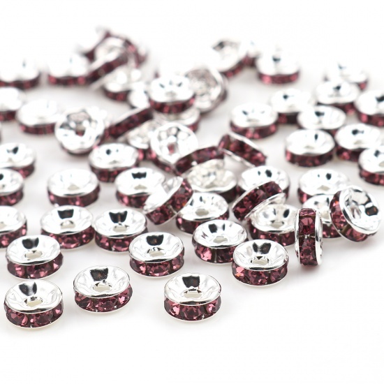 strass rondelle 6mm Rosa lavender