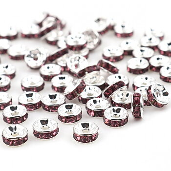 strass rondelle 6mm Rosa lavender