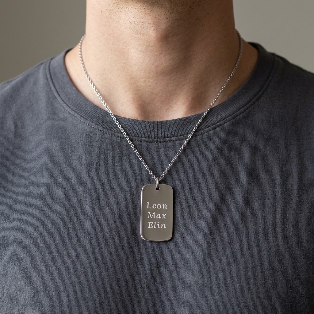  Dogtag, Halsband med gravyr - Rostfritt stål - 5