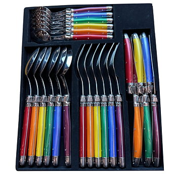 Pride colored cutlery set 24 parts  