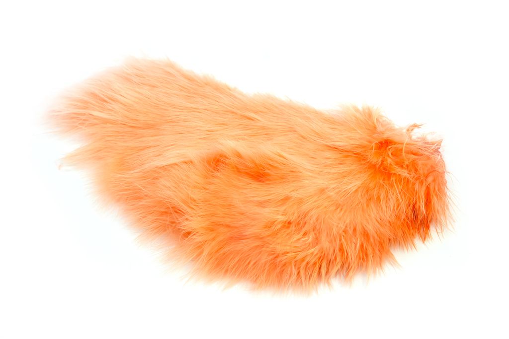 Whiting Mini Bird Fur - White dyed Salmon - 2