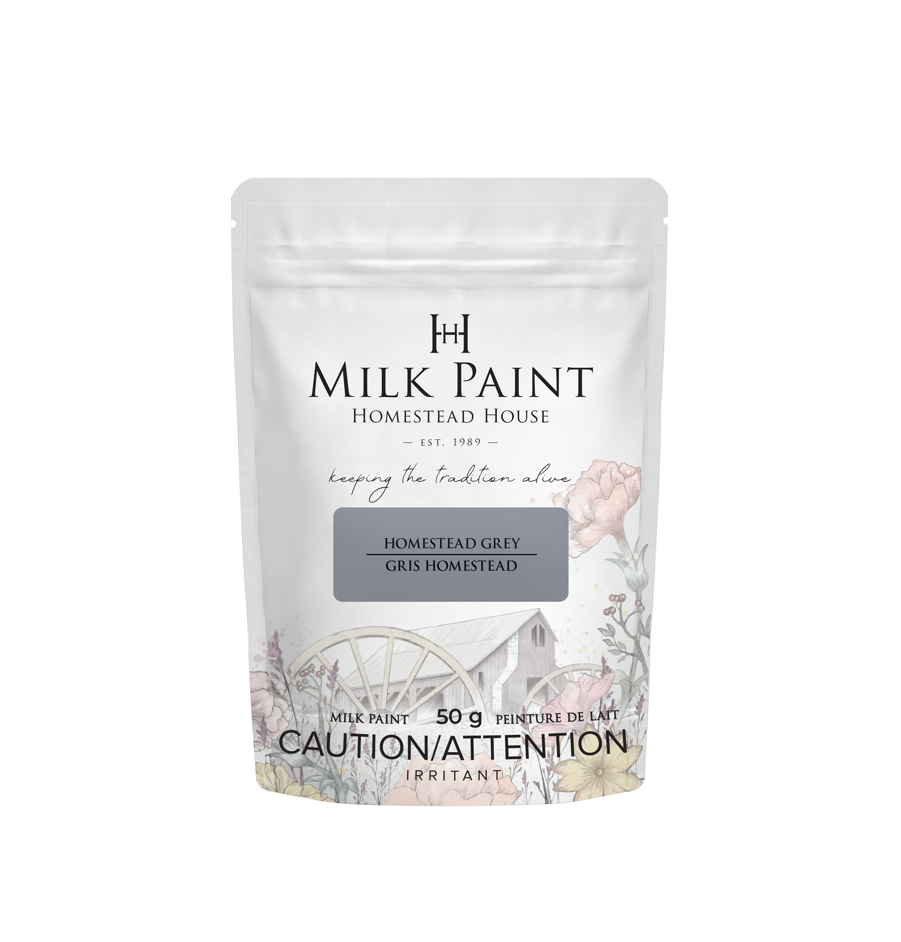 HH Milk paint Homestead Grey Provpåse 50 g  - 2