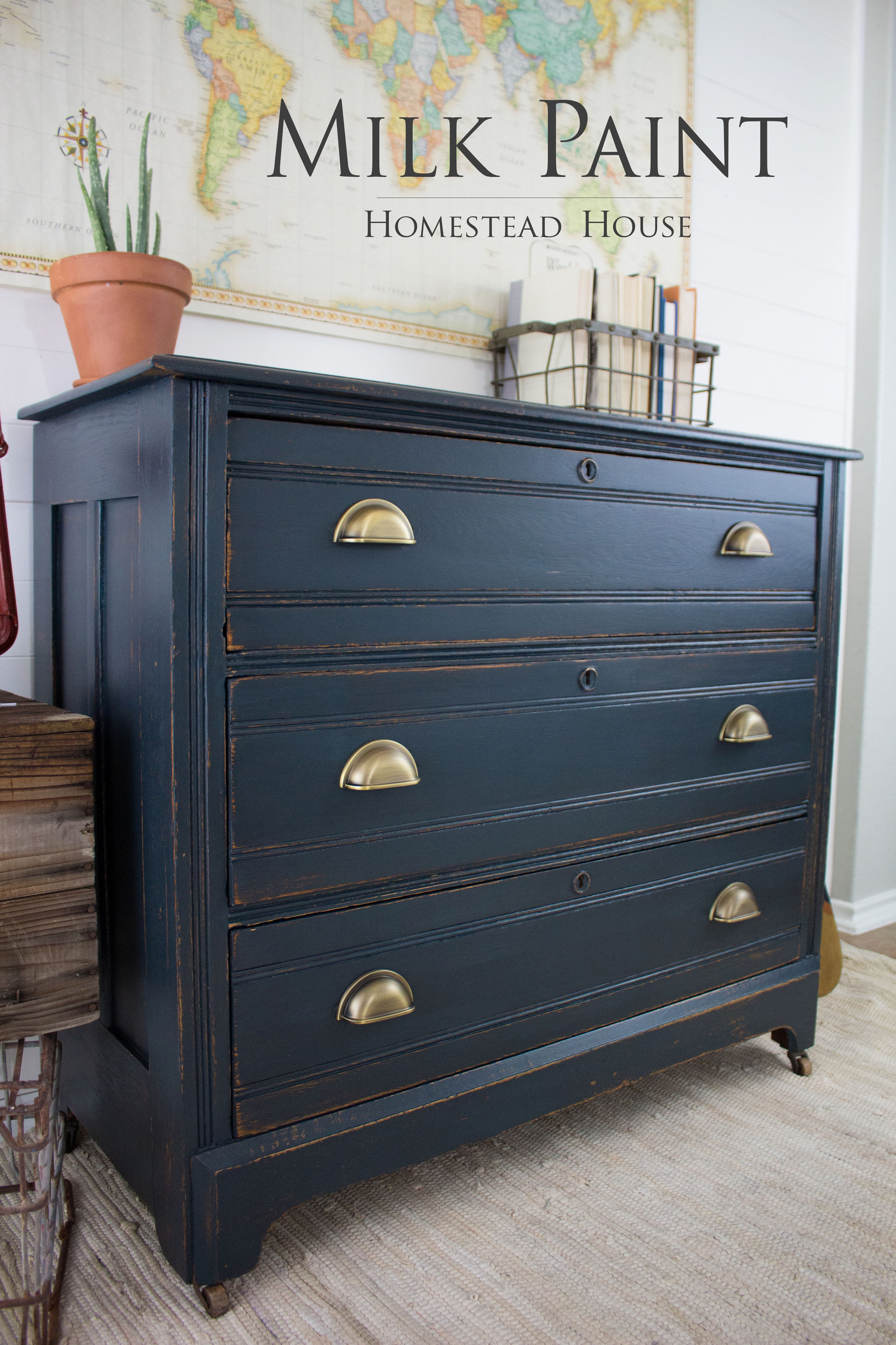 HH Milk Paint Coal Black Provpåse 50 g  - 2