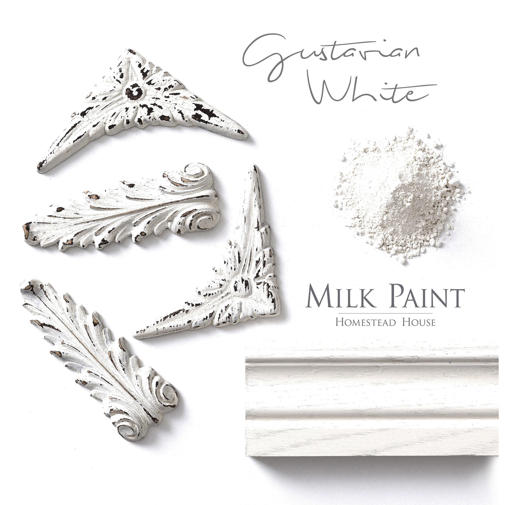 HH Milk Paint Gustavian White Provpåse 50 g 